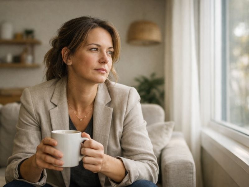 Woman experiencing morning fatigue — a common sign of undiagnosed sleep apnea